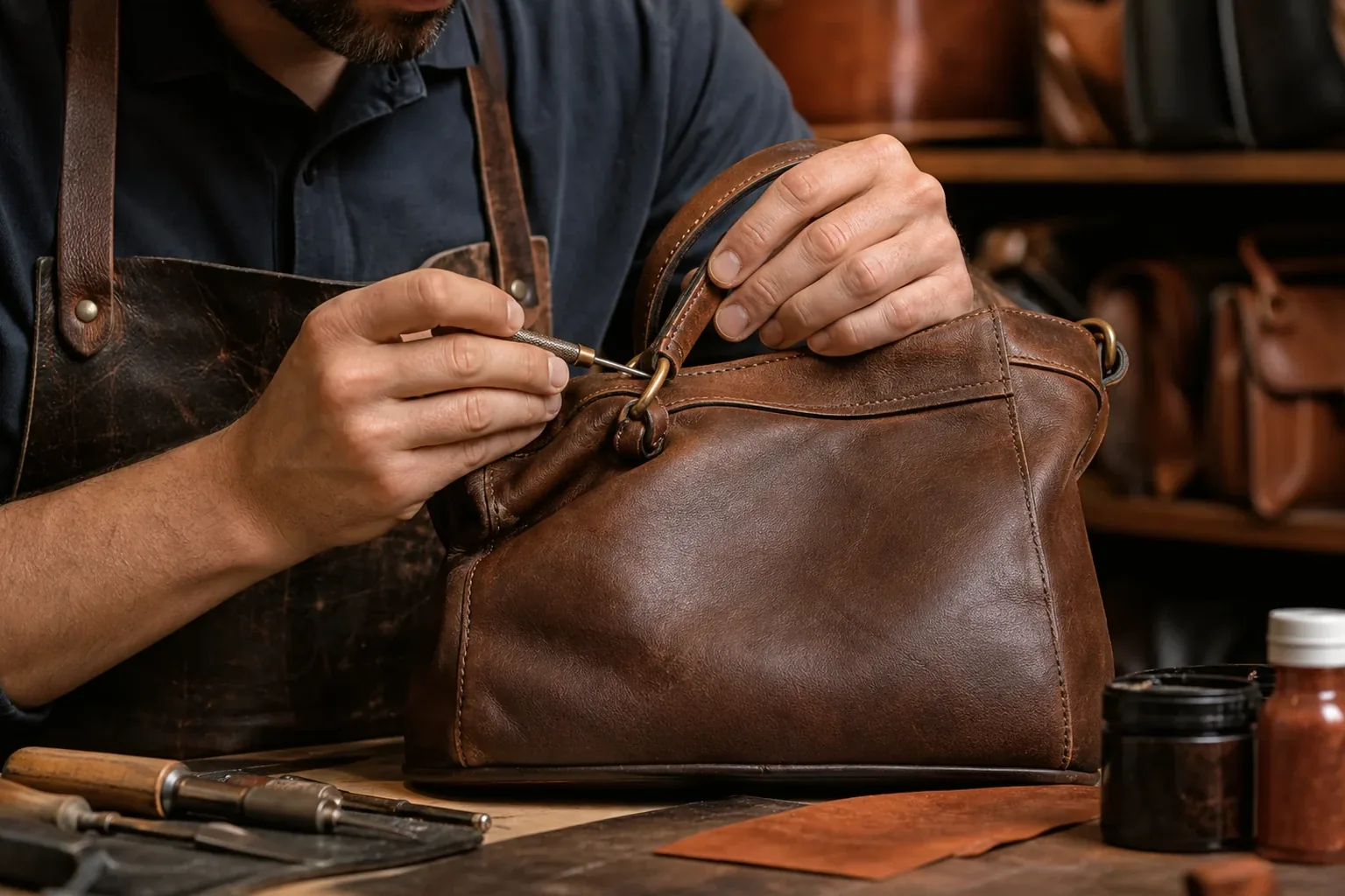 Reforma de bolsas de couro em Vitória